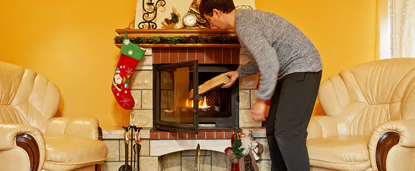 Rusted Metal Fireplace Restoration in Fortuna Foothills, Arizona